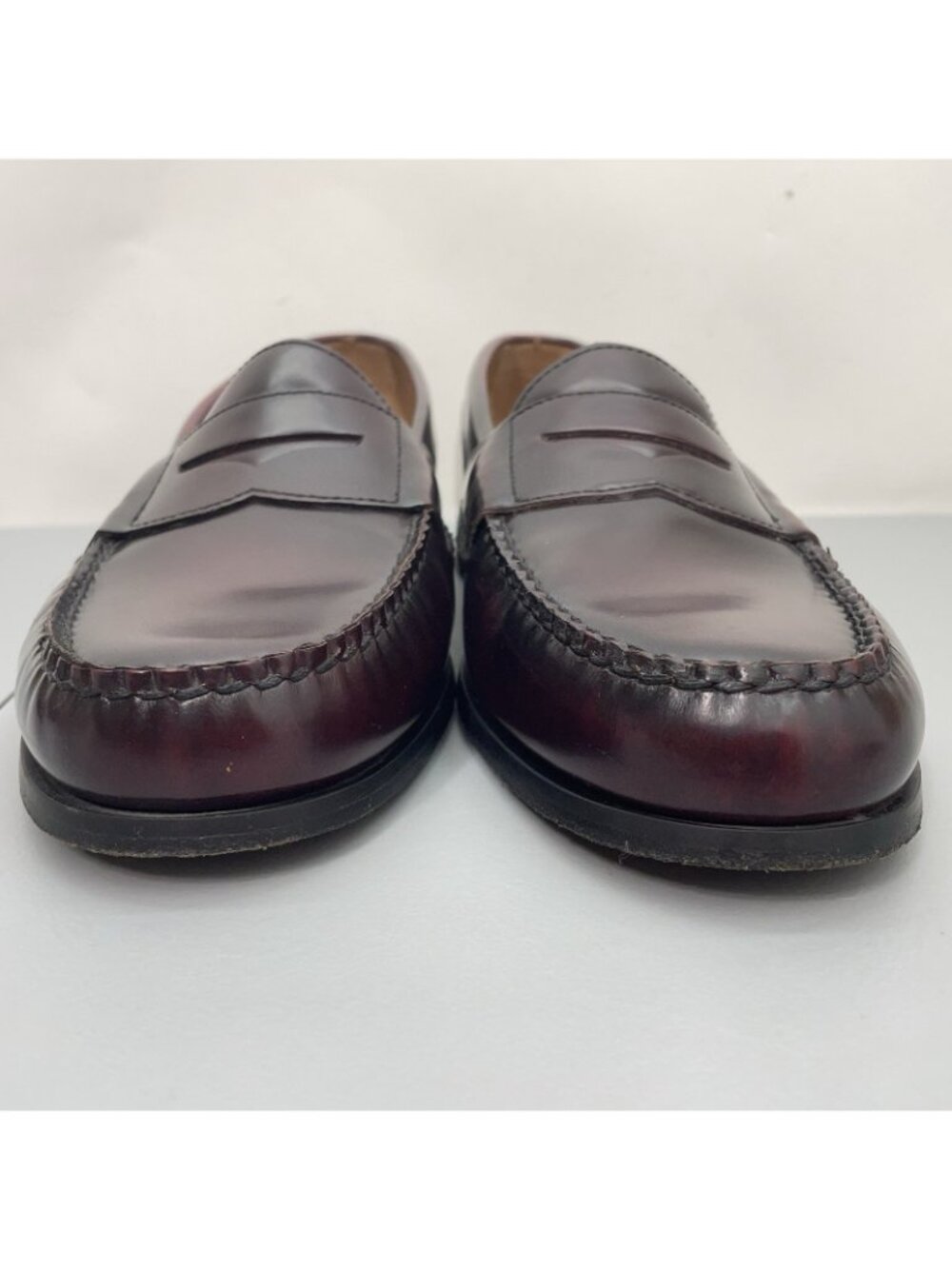 Johnston & Murphy Hayes Penny Loafers Shoes Comfort Leather Burgundy Mens 12 - Picture 4 of 14